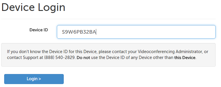 Device login id field