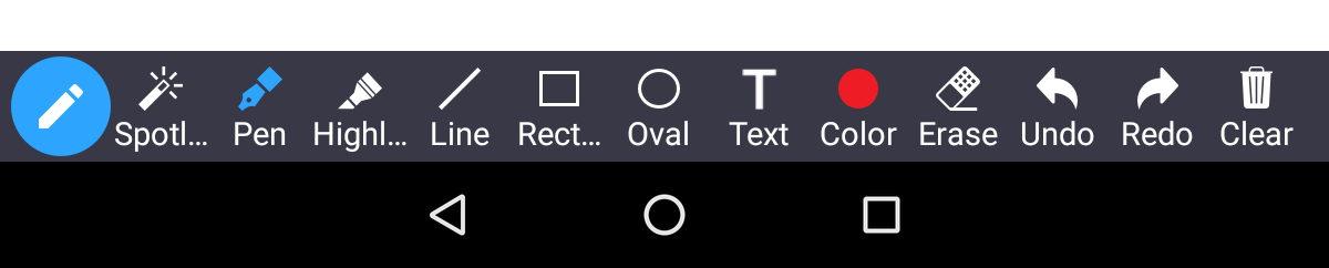 Drawing tools on Android tablet